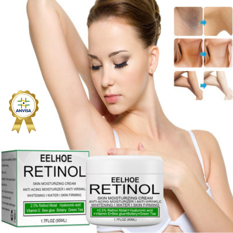 Creme clareador RETINOL (Combate manchas de sol, acne, idade e  Melasma)